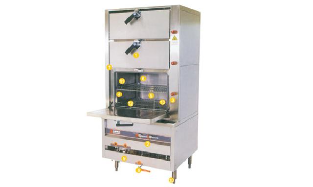 節(jié)能型三門蒸柜